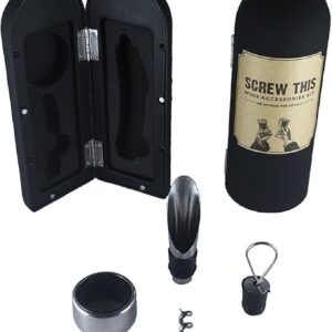 Set abridor de vino 3 piezas en estuche botella