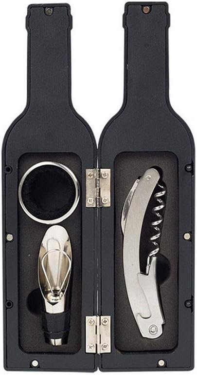 Set abridor de vino 3 piezas en estuche botella