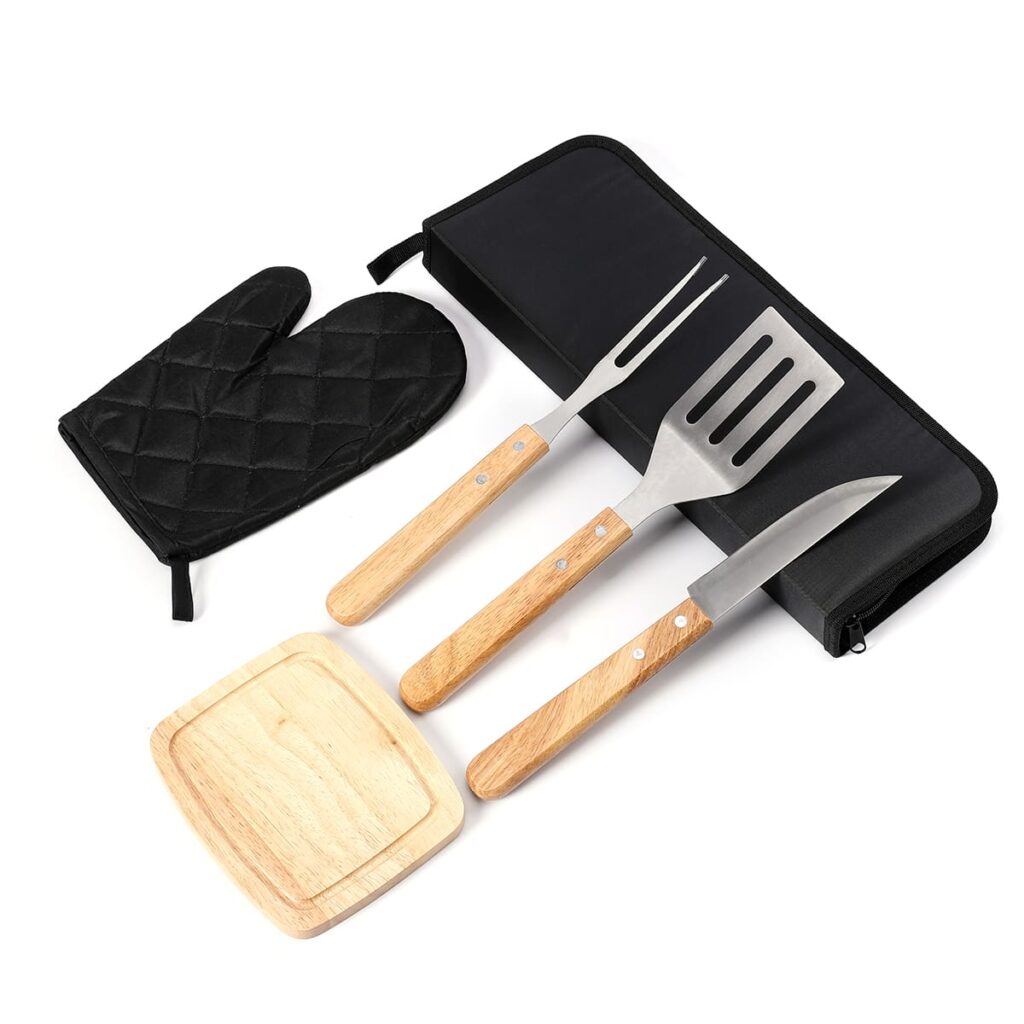 Set BBQ portátil 5 piezas con estuche