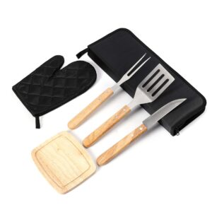 Set BBQ portátil 5 piezas con estuche