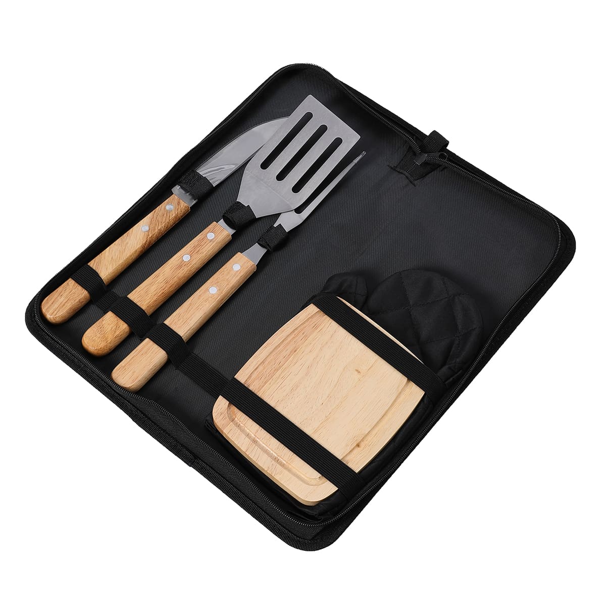 Set BBQ portátil 5 piezas con estuche