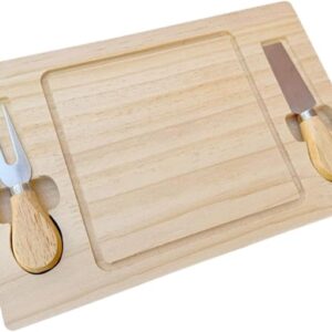 Tabla para quesos con cuchillos de acero inoxidable