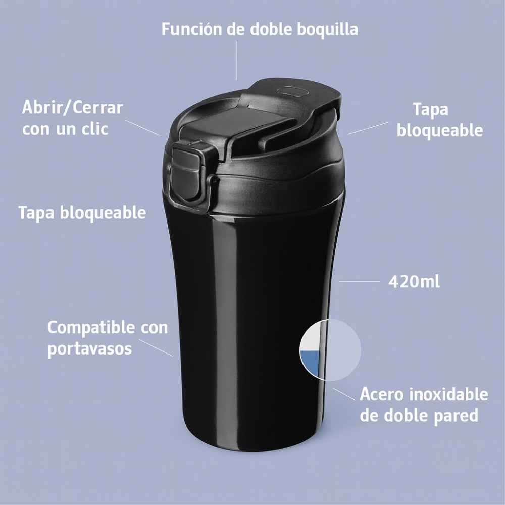 Tomatodo térmico 2 en 1 acero inoxidable