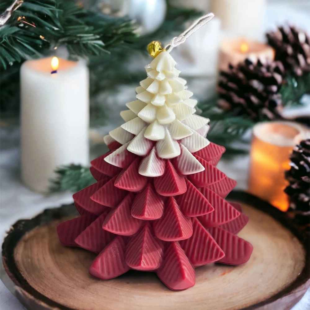 Vela aromática árbol de Navidad bicolor
