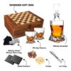 Set Whisky Premium con Ajedrez en Caja de Madera