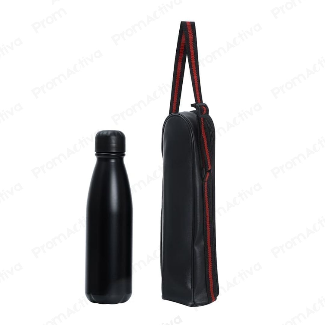 Botella Deportiva 600ml Acero Inoxidable con Estuche