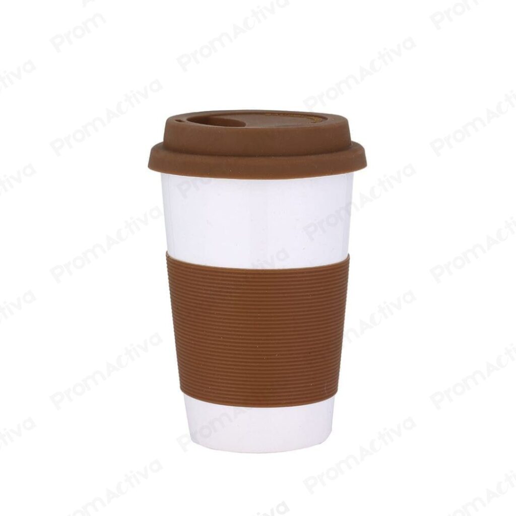 Jarro Reutilizable 14oz con Tapa y Banda de Silicón