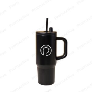 Termo 750ml con Asa y Sorbete de Acero Inoxidable