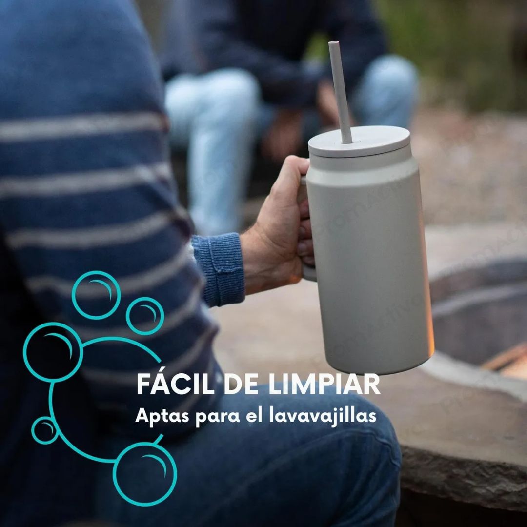 Termo 1500ml con Asa y Sorbete de Acero Inoxidable