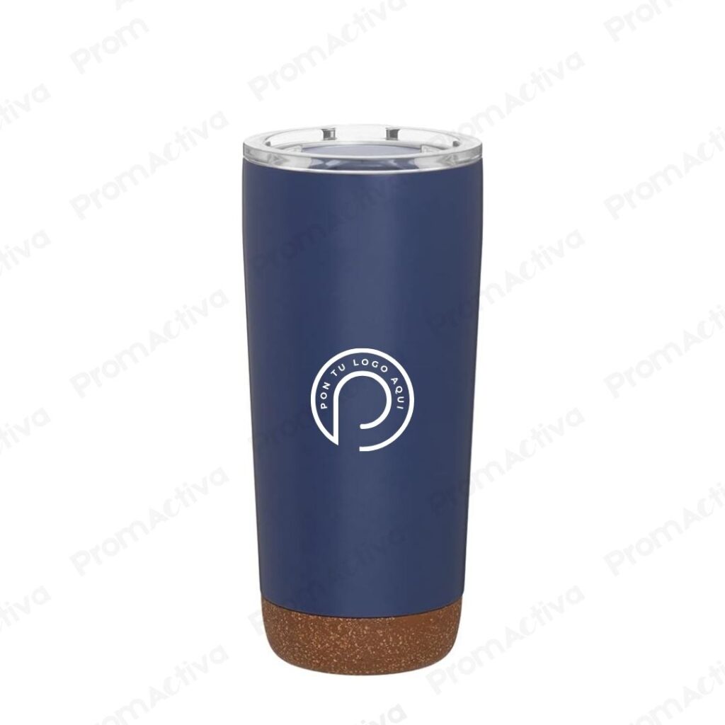 Vaso Térmico 590ml Acero Inoxidable con Base de Corcho