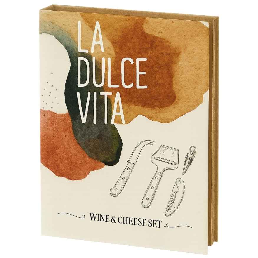 Set de accesorios de queso y vino gourmet