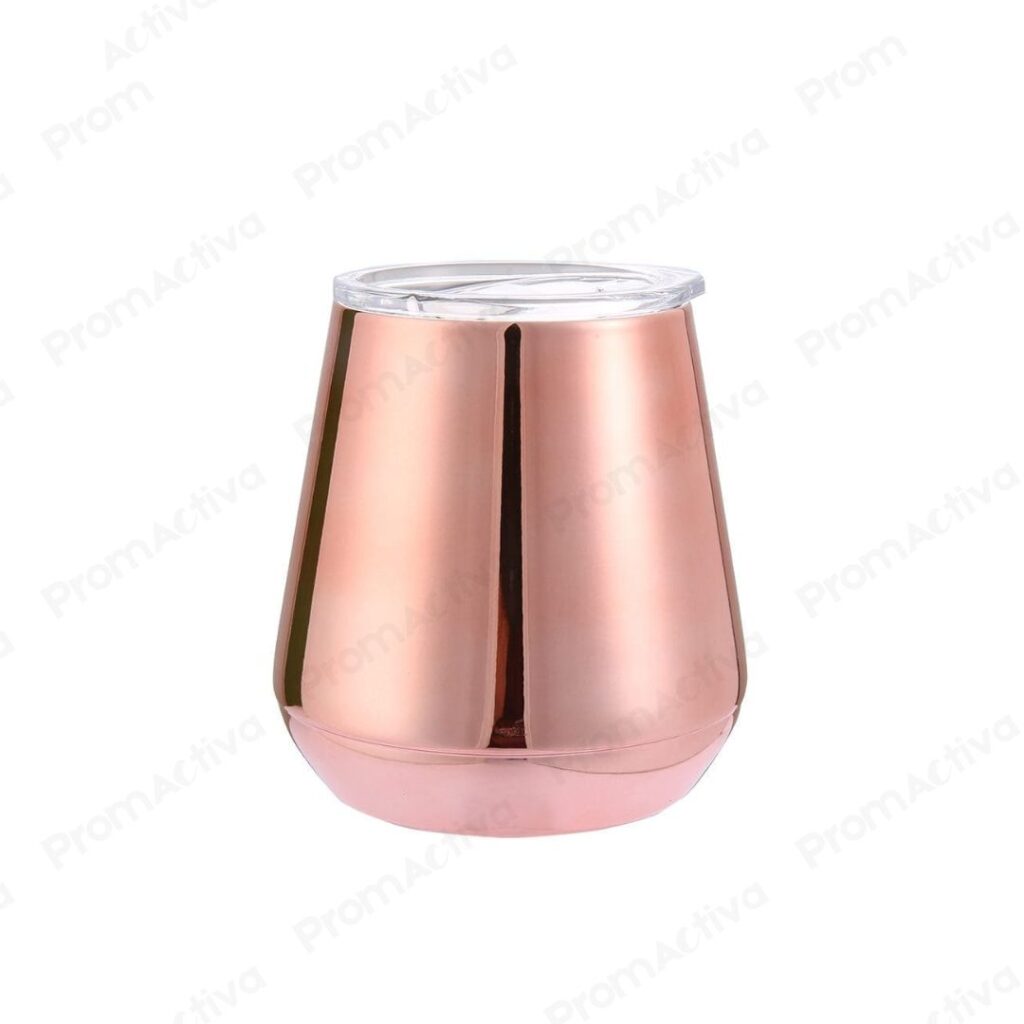 Tumbler metálico brilloso 280ml doble pared para regalos