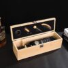 Caja de vino en bamboo con accesorios premium