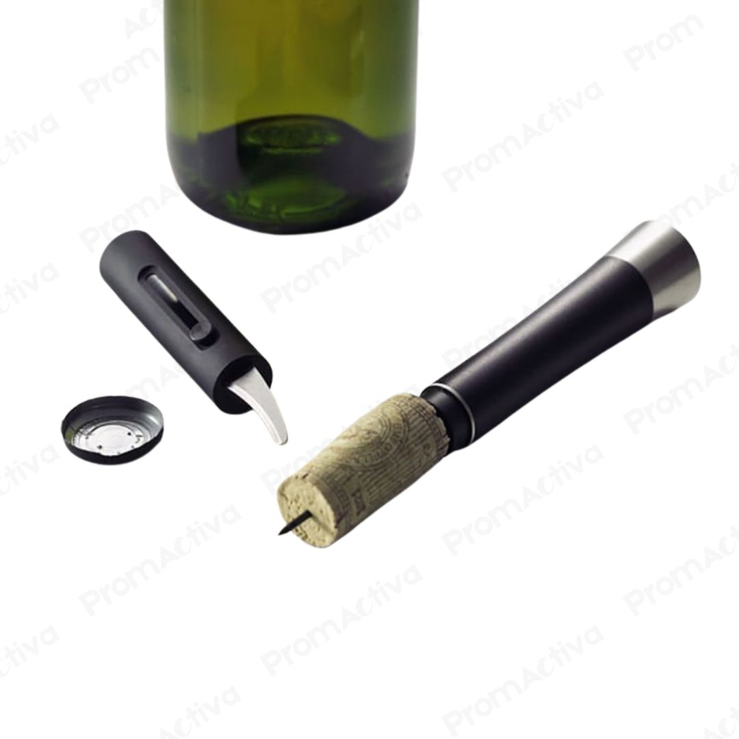 Sacacorchos por presión de aire con cortador