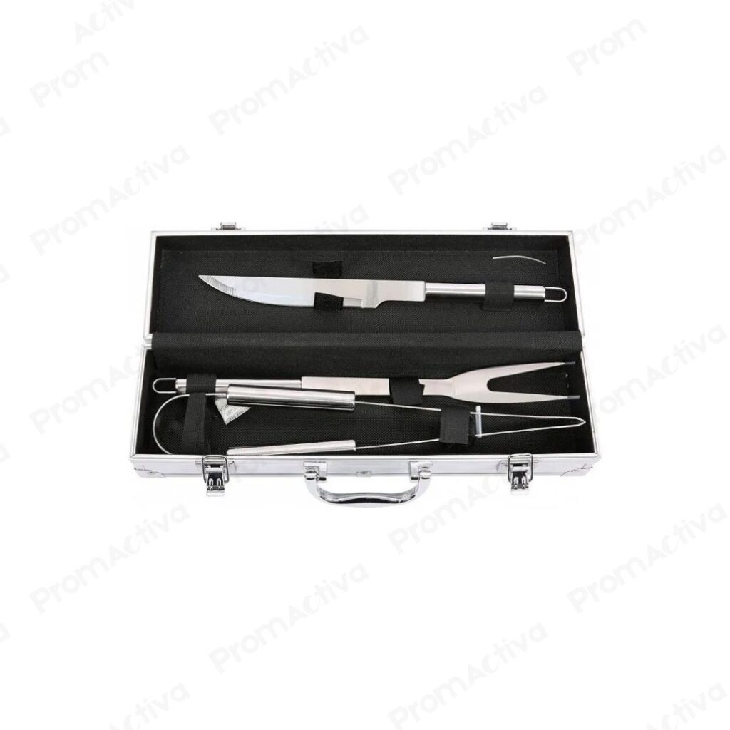 Set parrillero en estuche de aluminio premium