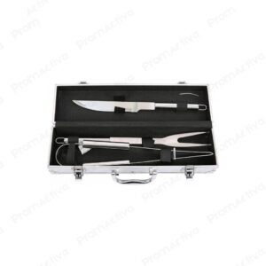 Set parrillero en estuche de aluminio premium