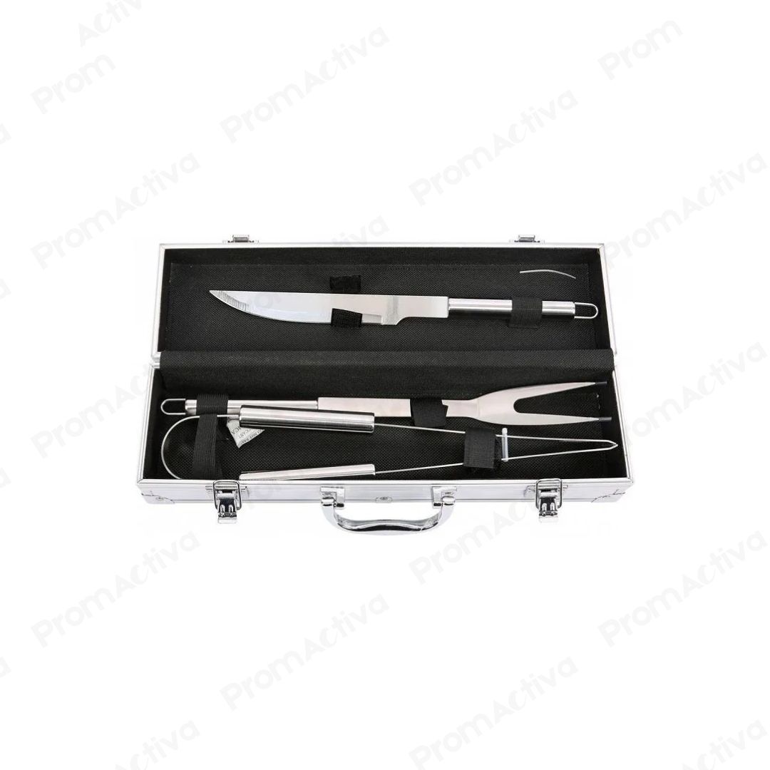 Set parrillero en estuche de aluminio premium