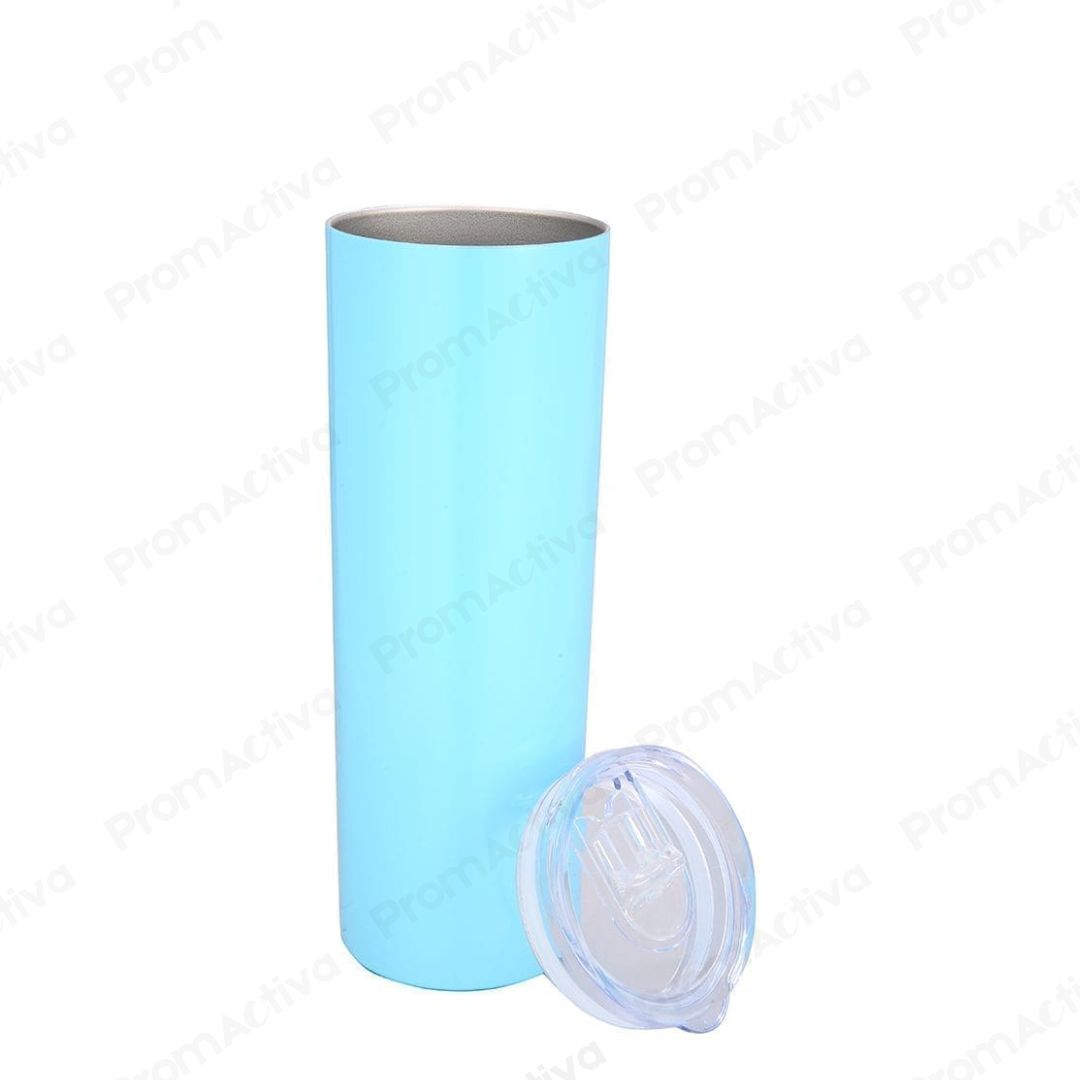 Termo celeste 20oz de acero inoxidable con tapa hermética
